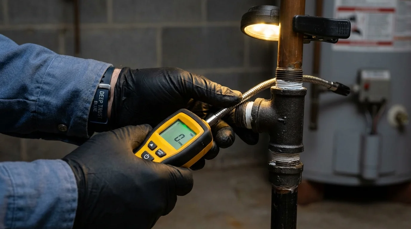 Gas leak detection with electronic sniffer by Johns Plumbing LLC in Waxahachie