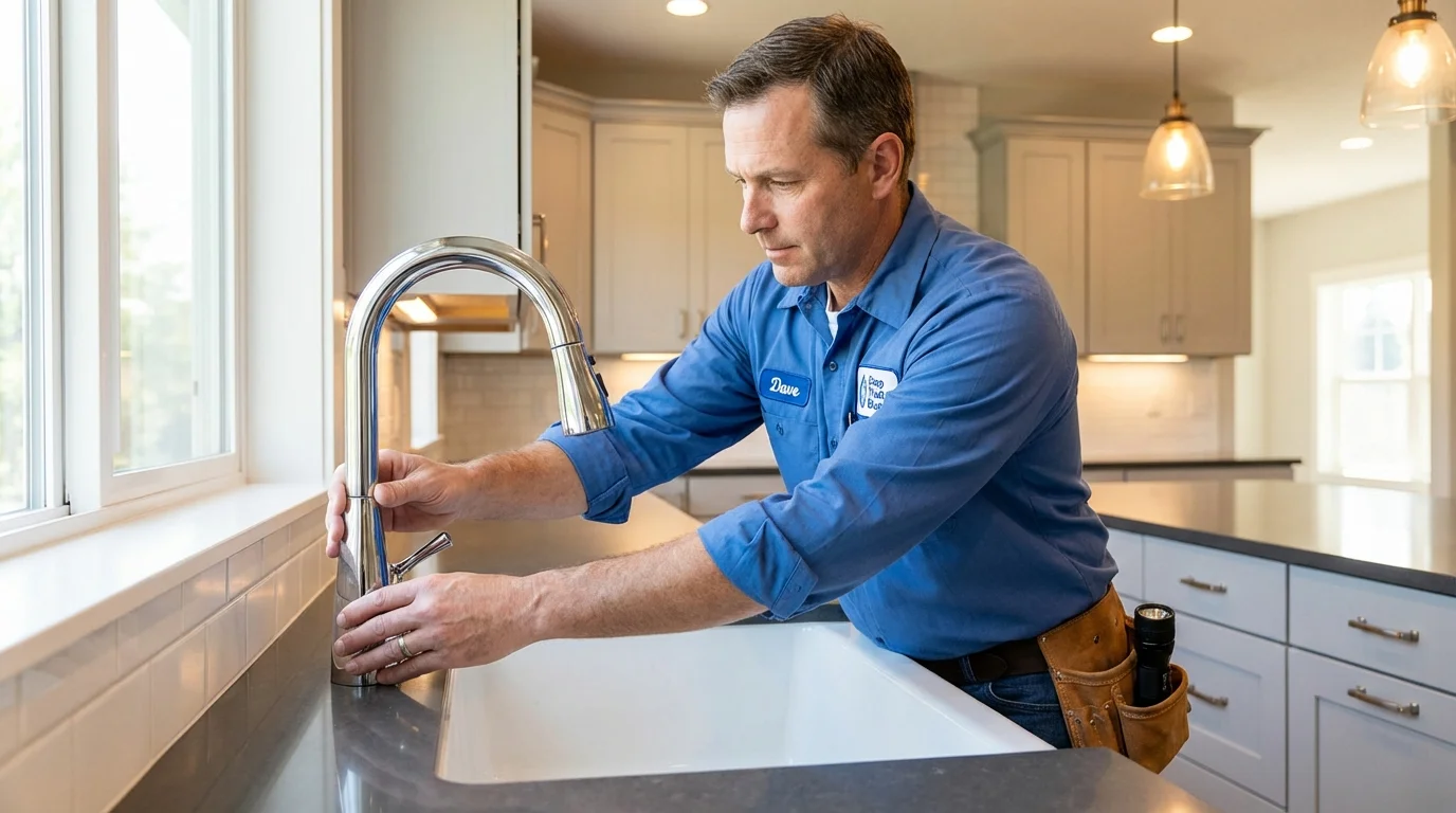 Kitchen faucet installation by Johns Plumbing LLC in Waxahachie