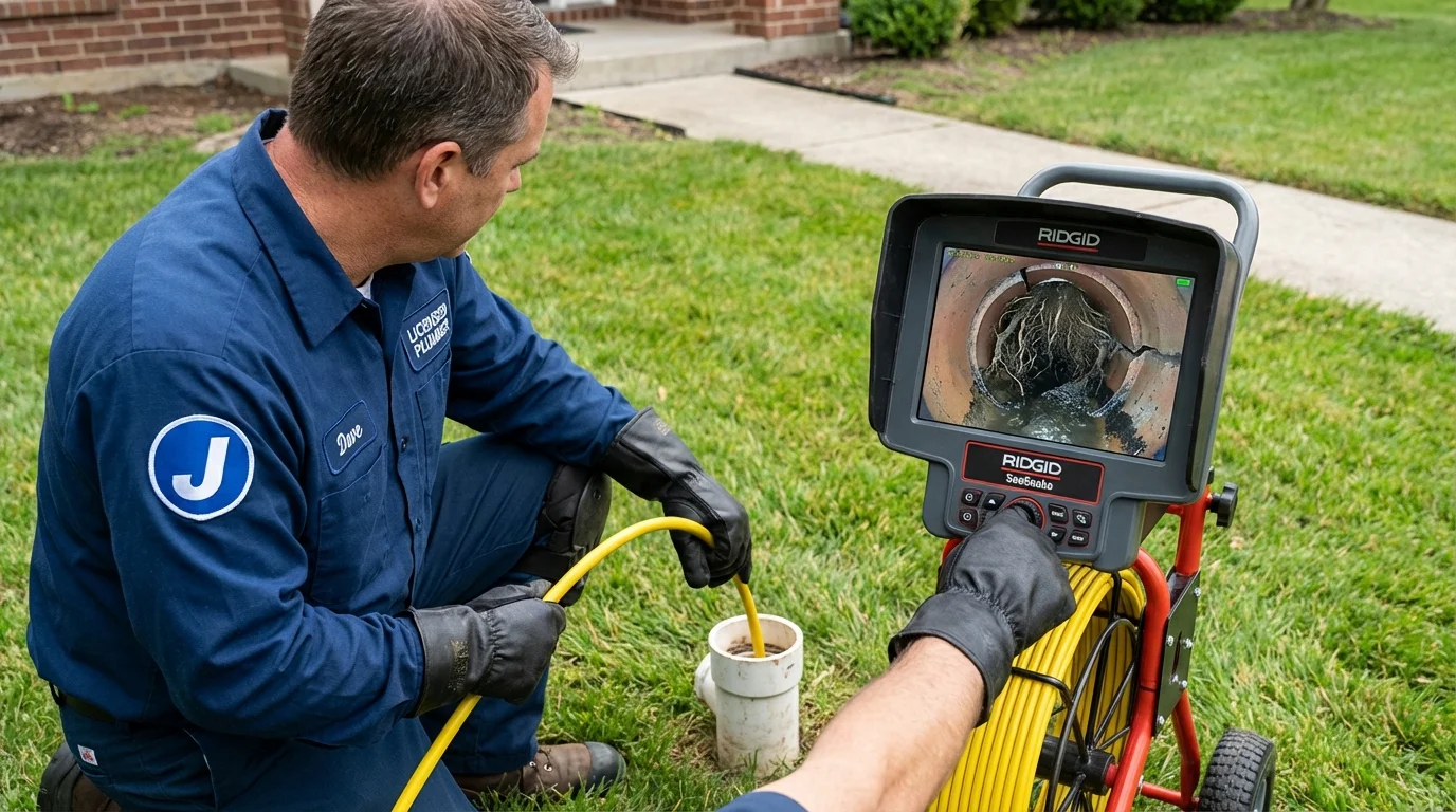 Sewer camera inspection being performed by Johns Plumbing LLC in Waxahachie